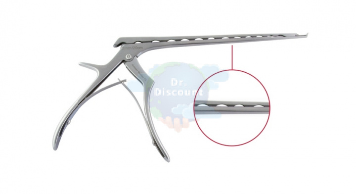 Выкусыватель ламинэктомический Kerrison, вверх 40 град., с выталкивателем, деликатный, 4 мм, ширина раскрытия 10 мм, Clean wave, длина 20 см