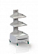 Стол Астра - колеса 50 мм 2 колеса с тормозом, с тремя съемными полками и выдвижным ящиком