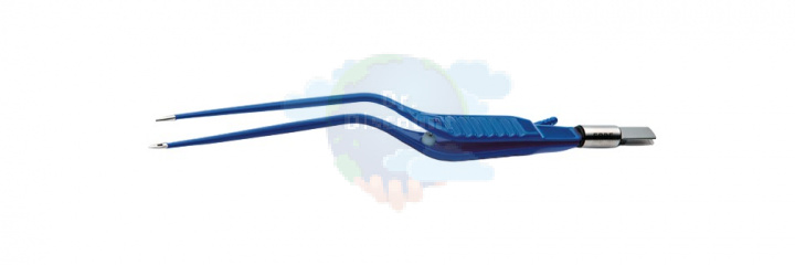 Биполярный пинцет с ирригацией, байонет (штыковидный), наконечник 0.5 мм, тонкий, длина 200 мм